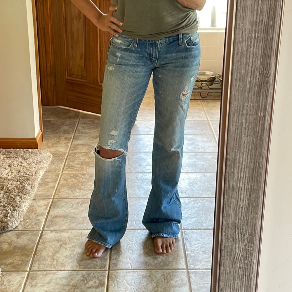 Vintage Abercrombie & Fitch flare leg distressed Jeans 2R